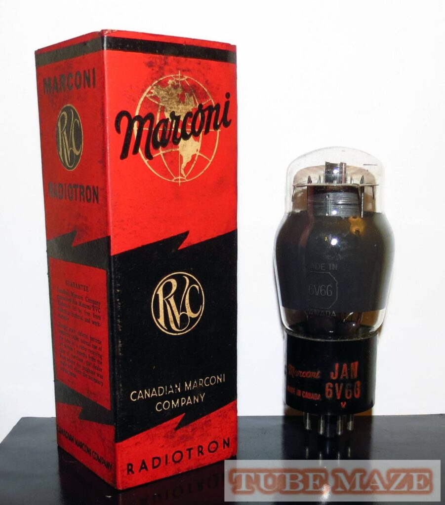 Marconi JAN 6V6G Smoked Glass